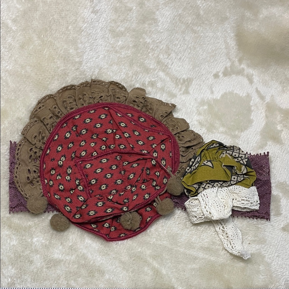 Mustard Pie Red and Brown Patterned Headband